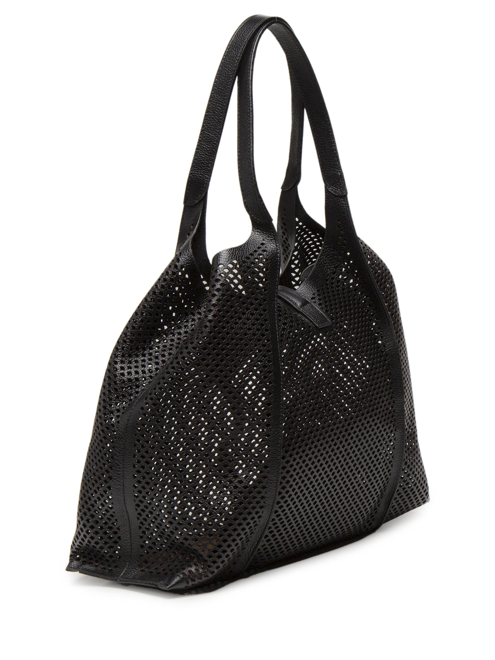 Bolsa Feminina Grande Couro Panamá Preto Luiza Barcelos