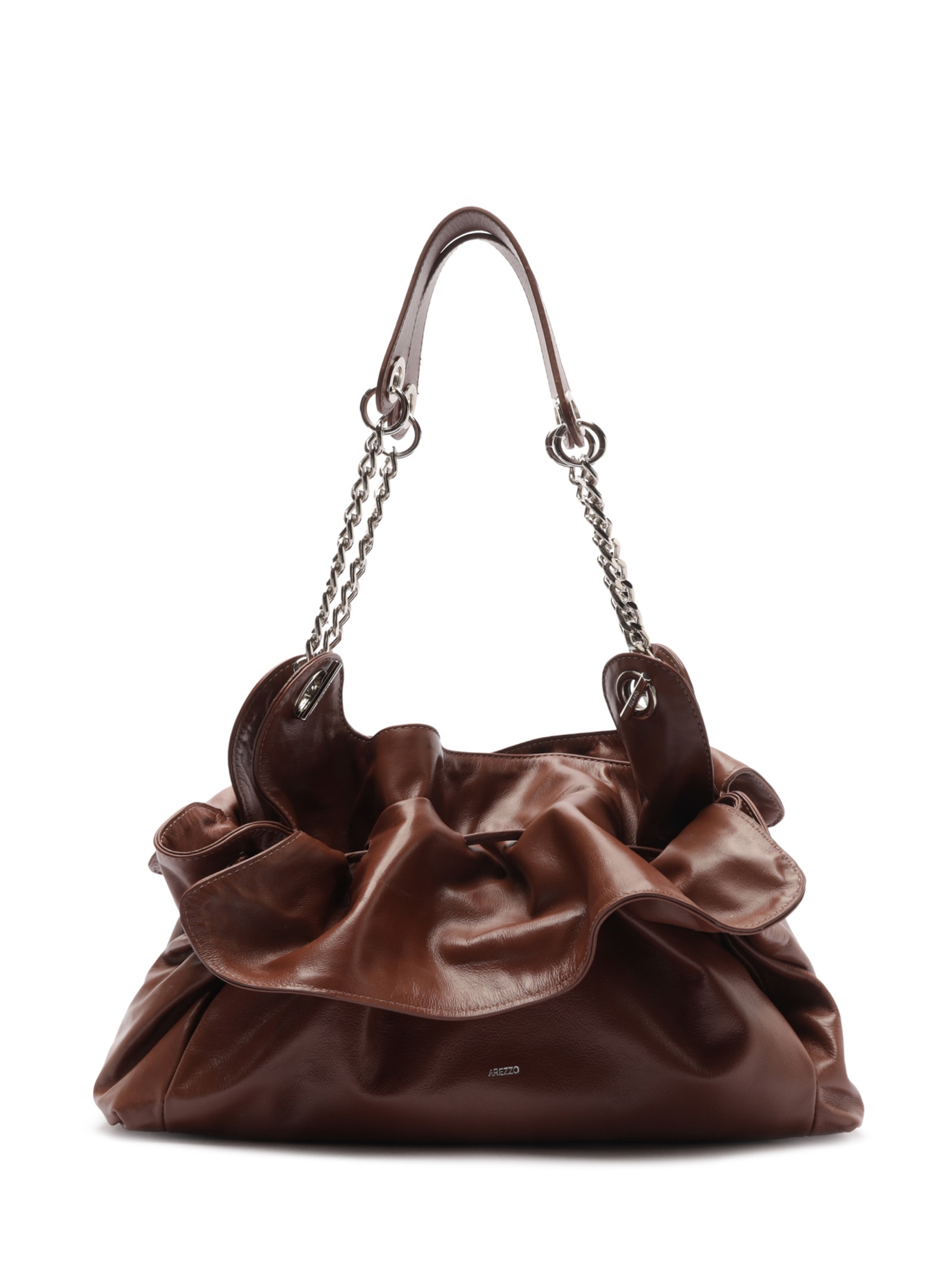 Bolsa Feminina Grande Easy Leather Marrom Arezzo