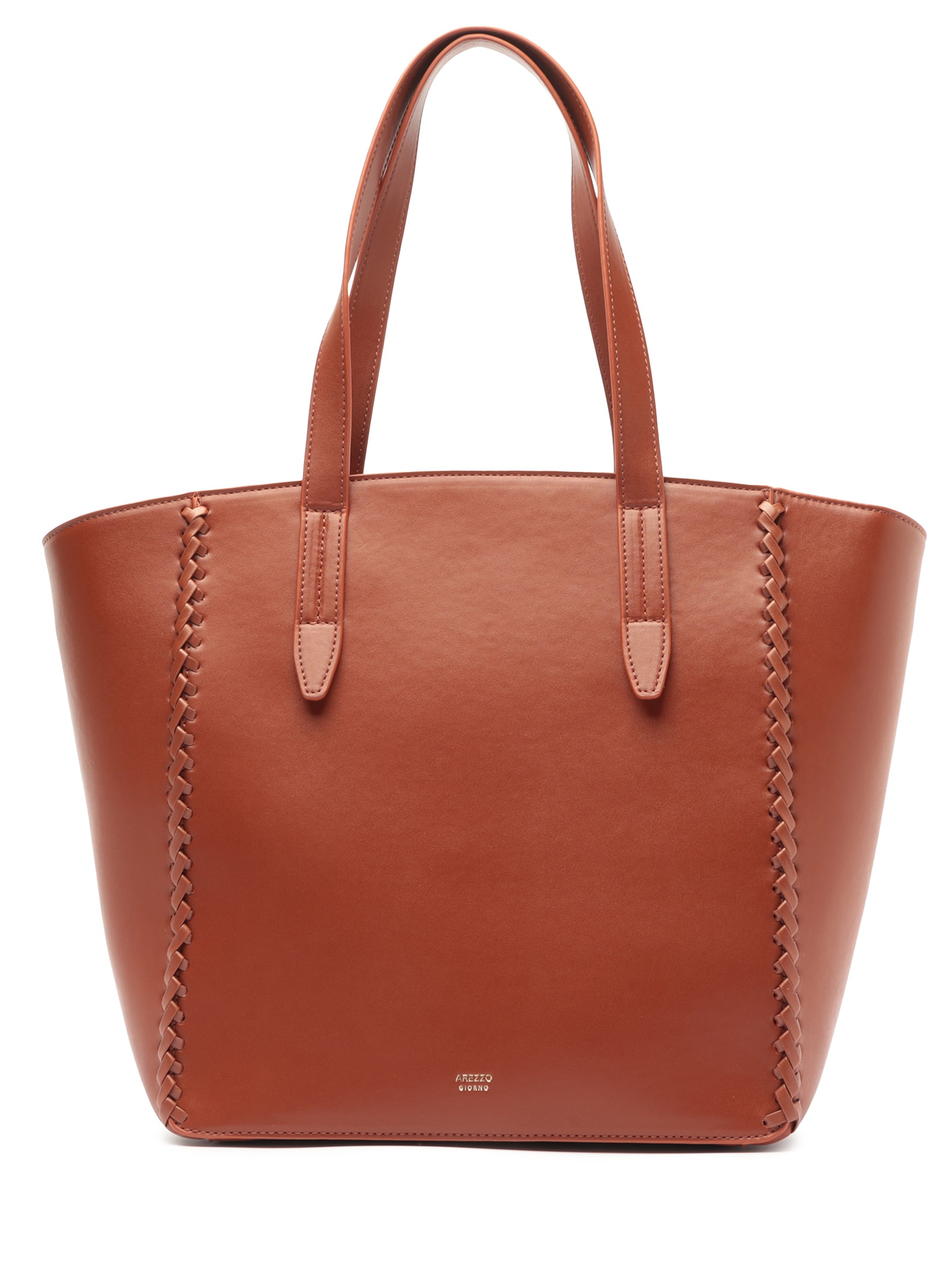 Bolsa Feminina Grande Eco Calf Marrom Arezzo