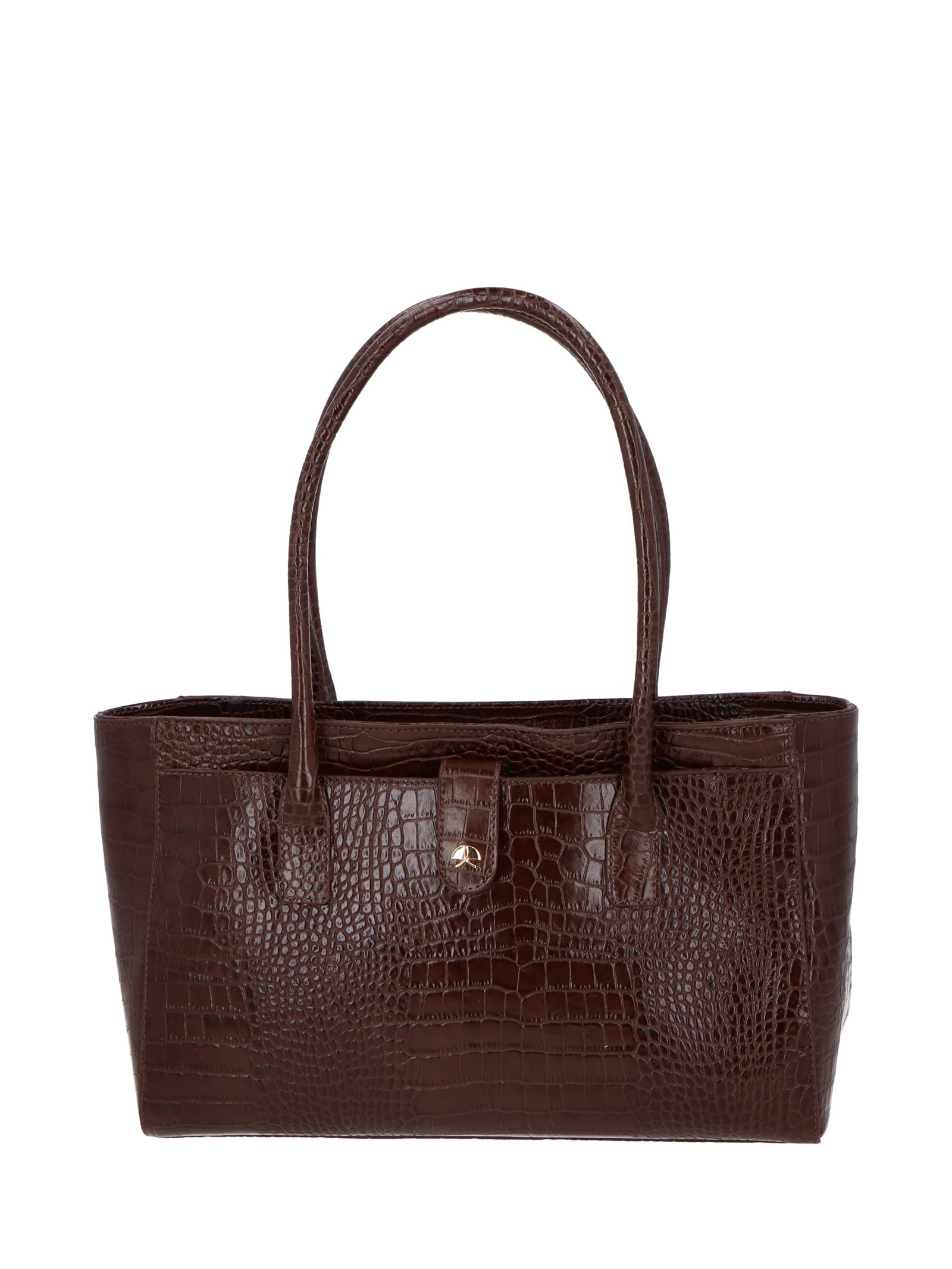 Bolsa Feminina Grande Em Couro Marrom Luiza Barcelos