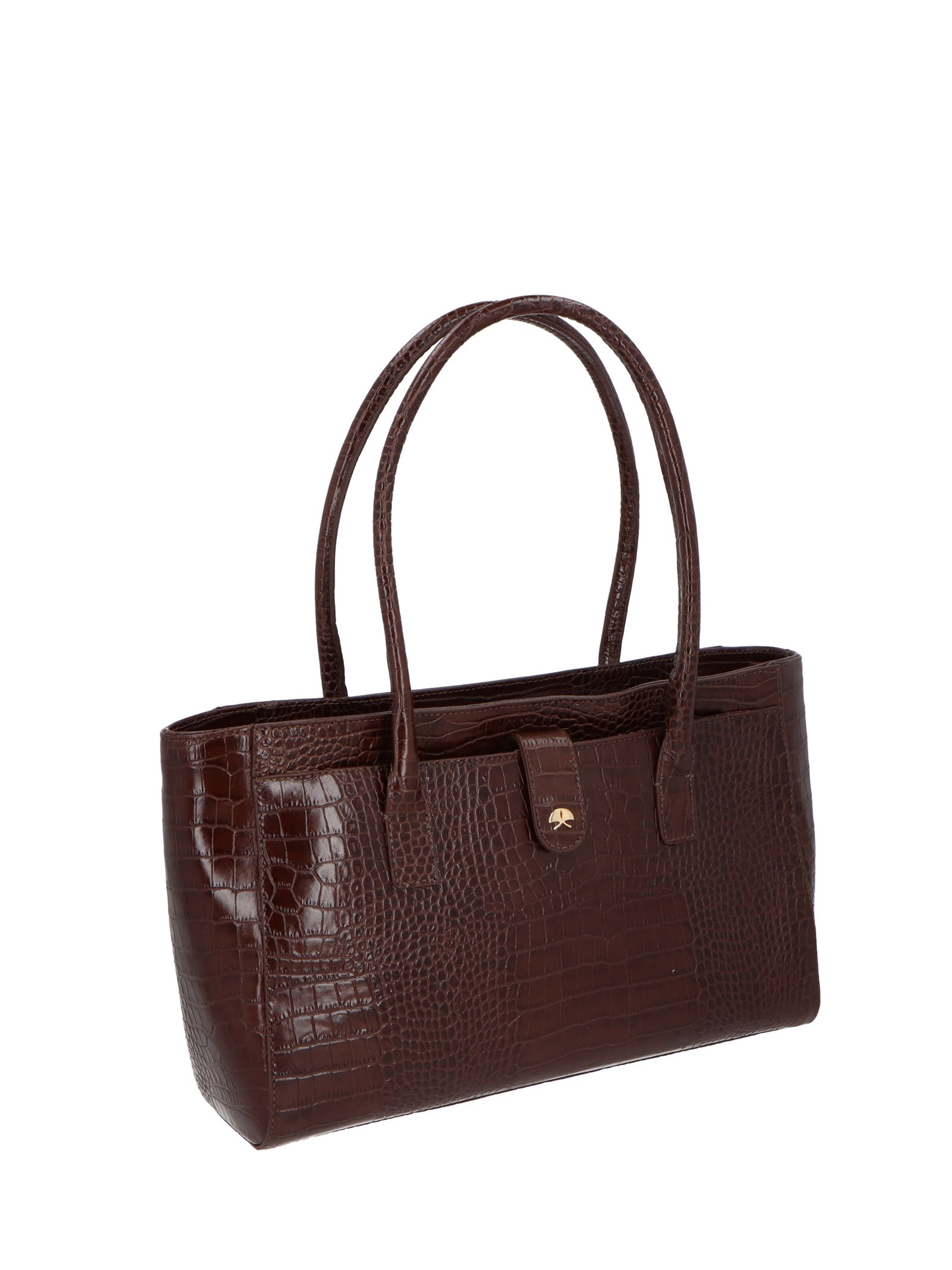 Bolsa Feminina Grande Em Couro Marrom Luiza Barcelos