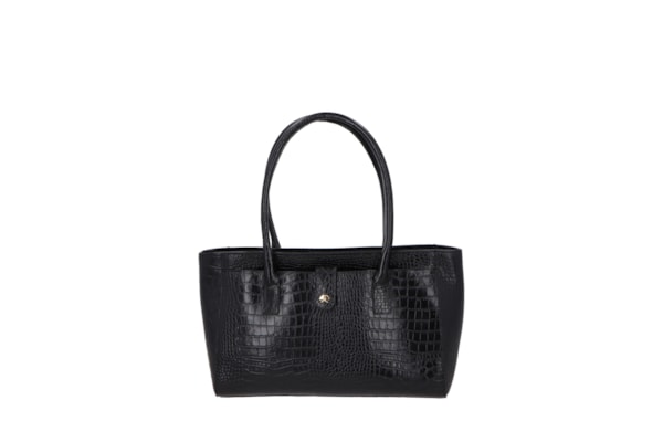 Bolsa Feminina Grande Em Couro - Preto