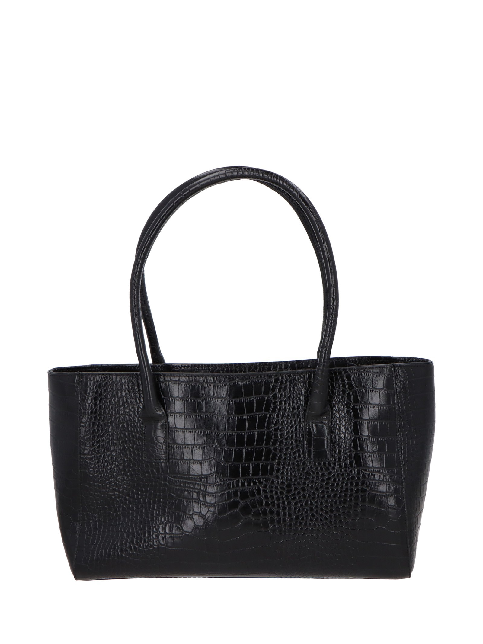Bolsa Feminina Grande Em Couro Preto Luiza Barcelos