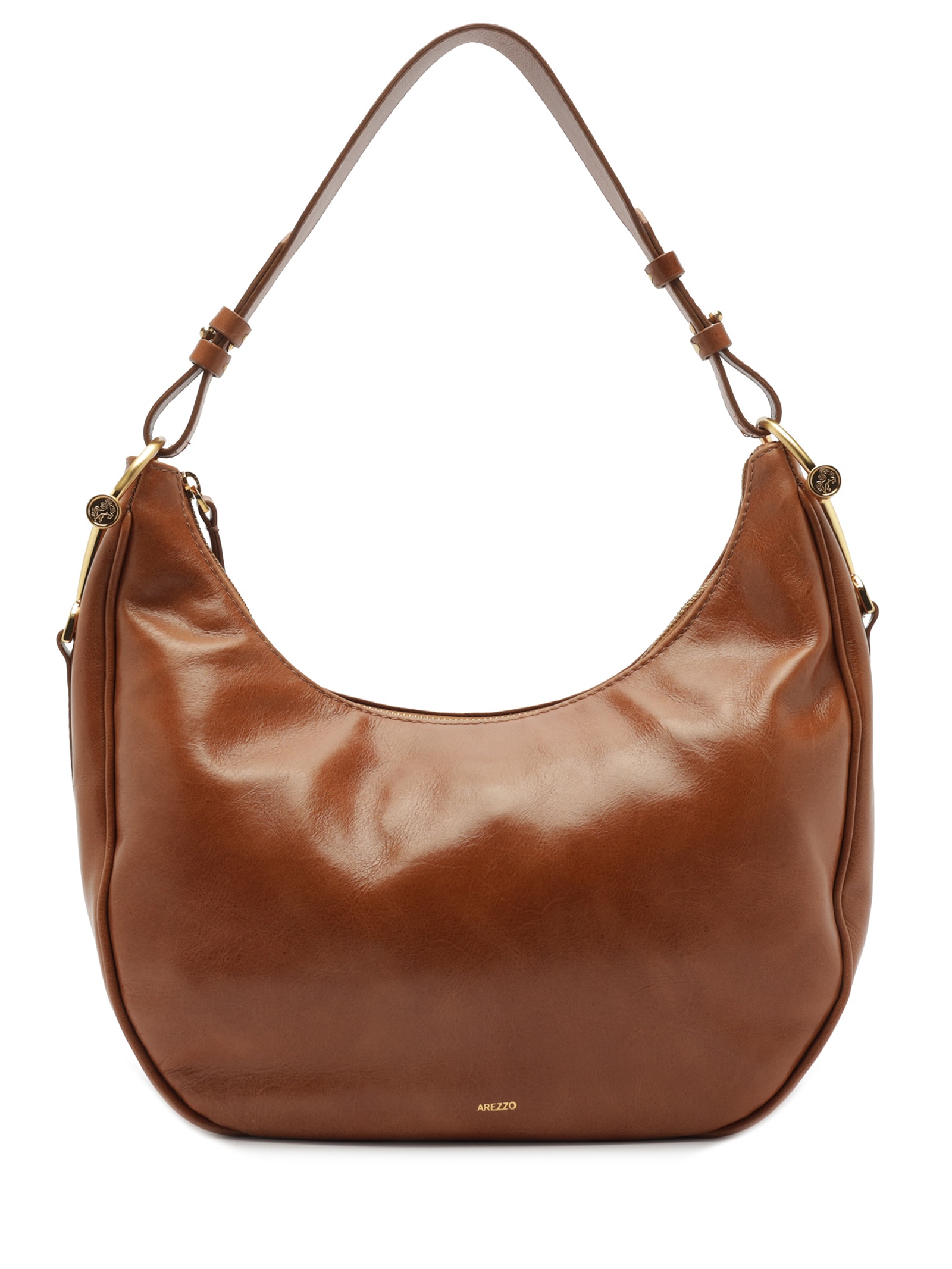 Bolsa Feminina Grande Hobo Leather Arizona Marrom Arezzo