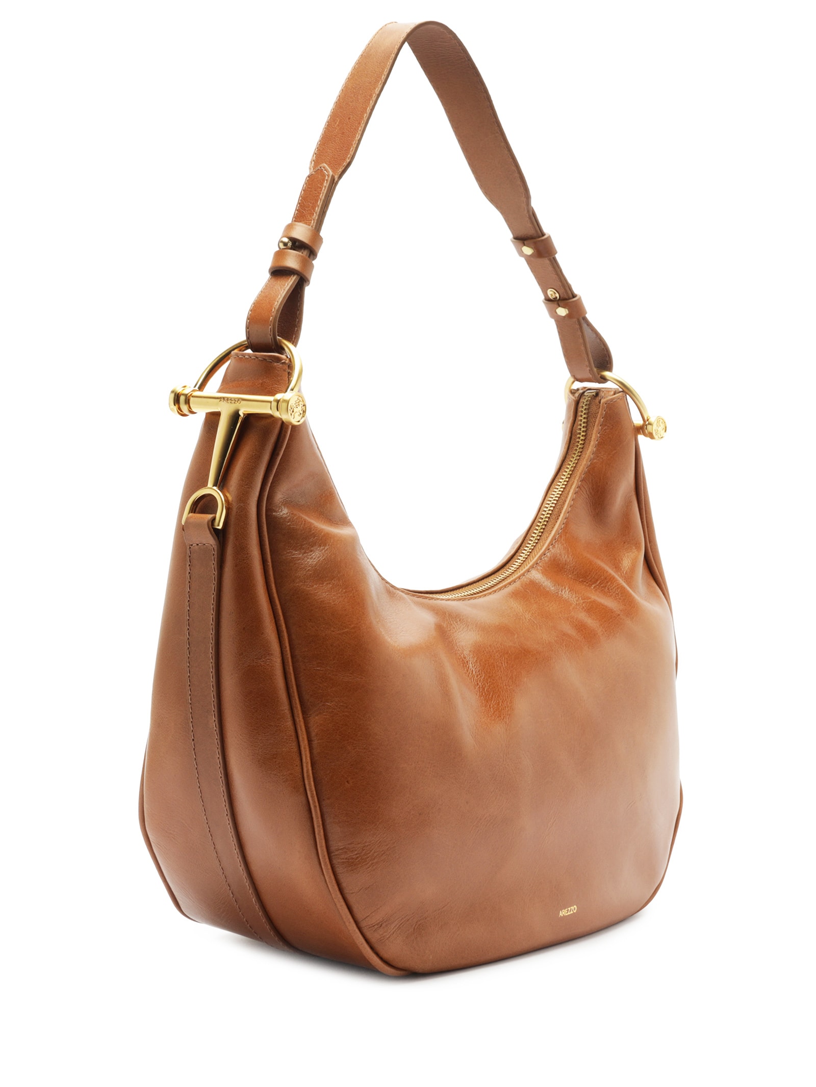 Bolsa Feminina Grande Hobo Leather Arizona Marrom Arezzo
