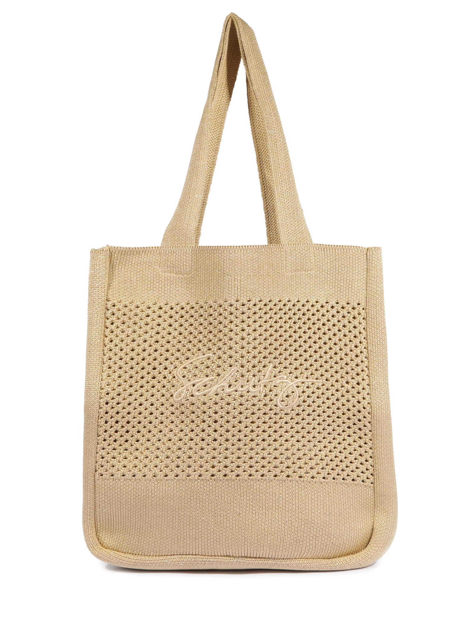 Bolsa Feminina Grande Knit Bege Schutz