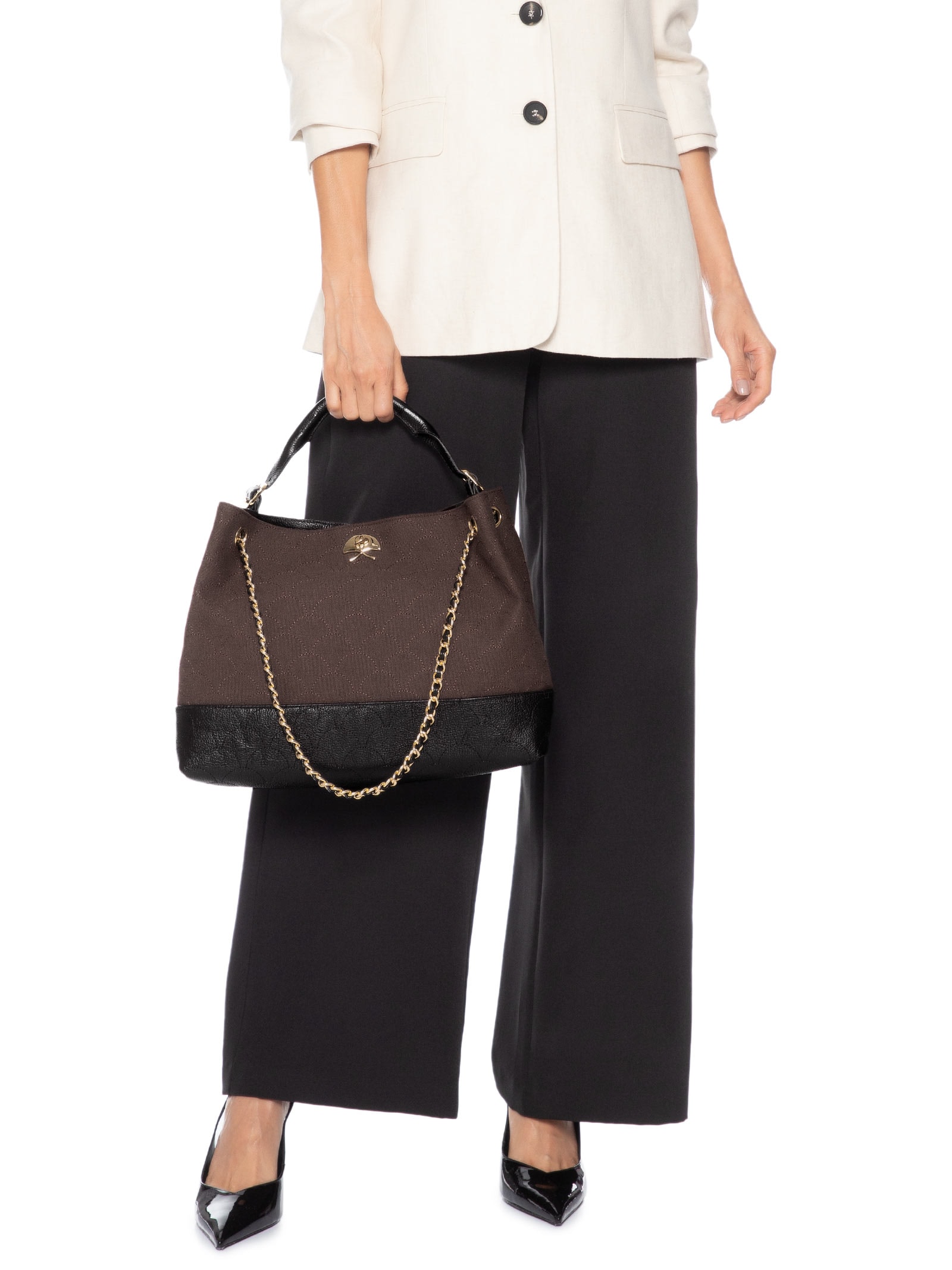 Bolsa Feminina Grande Marrom Luiza Barcelos