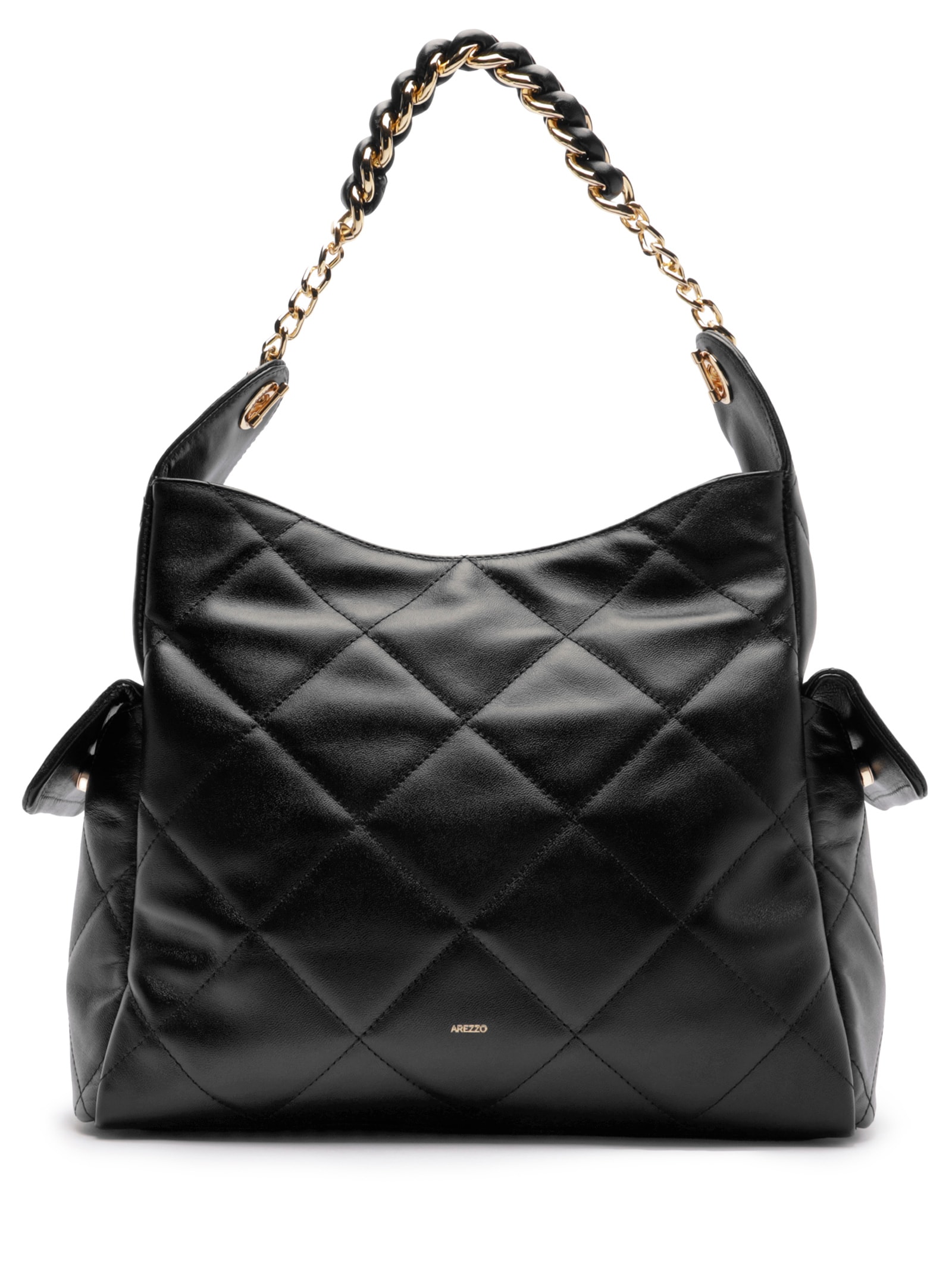Bolsa Feminina Grande Napa Couro Caprino Preto Arezzo
