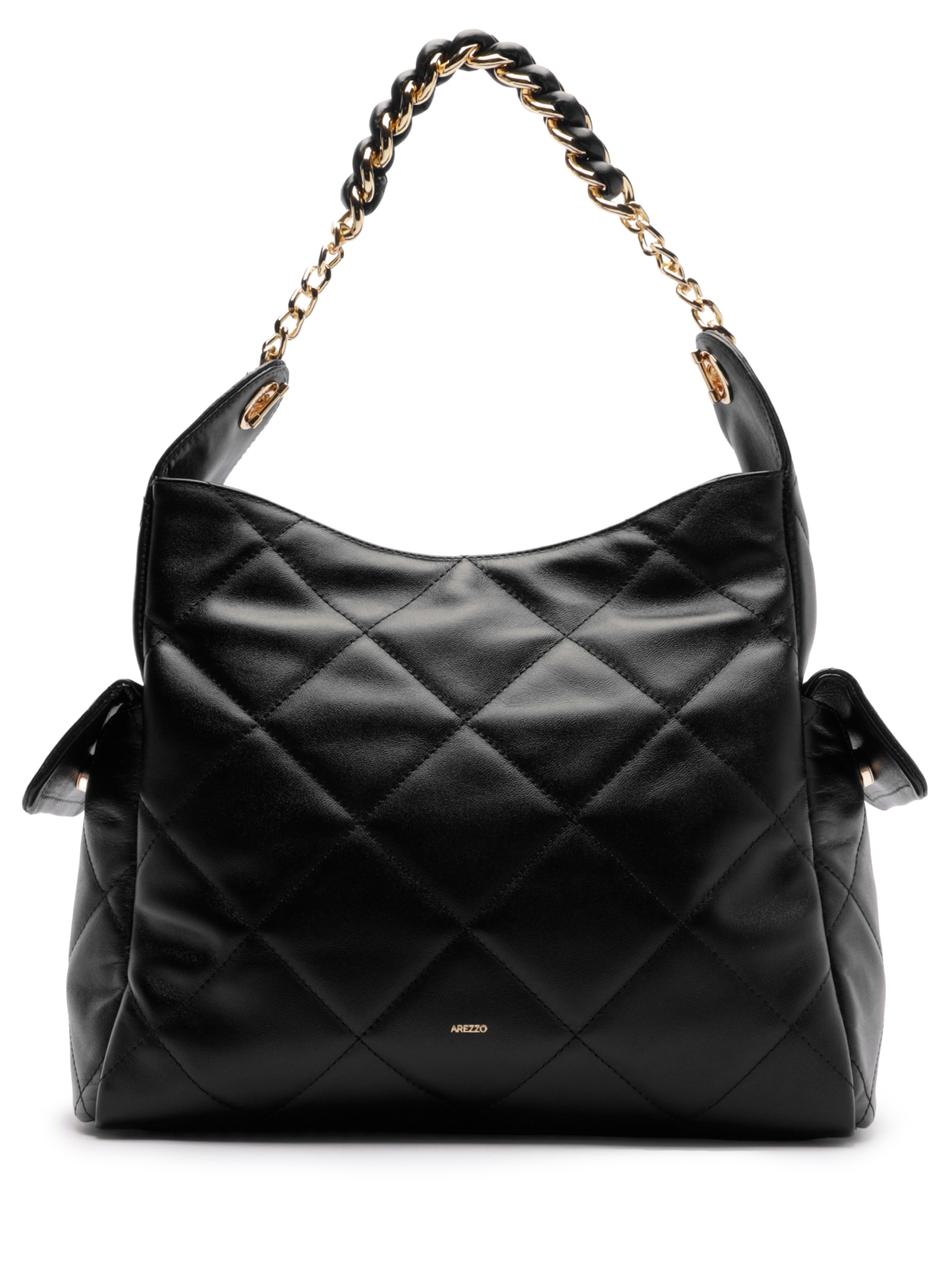Bolsa Feminina Grande Napa Couro Caprino Preto Arezzo