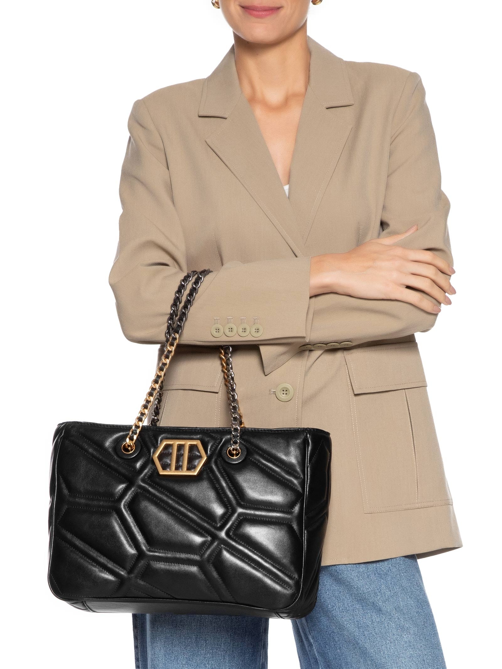 Bolsa Feminina Grande Nápoles Preto Arezzo