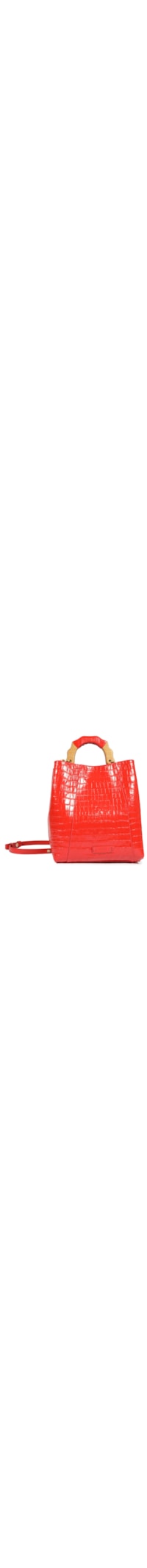 Bolsa Feminina Grande New Croco - Vermelho