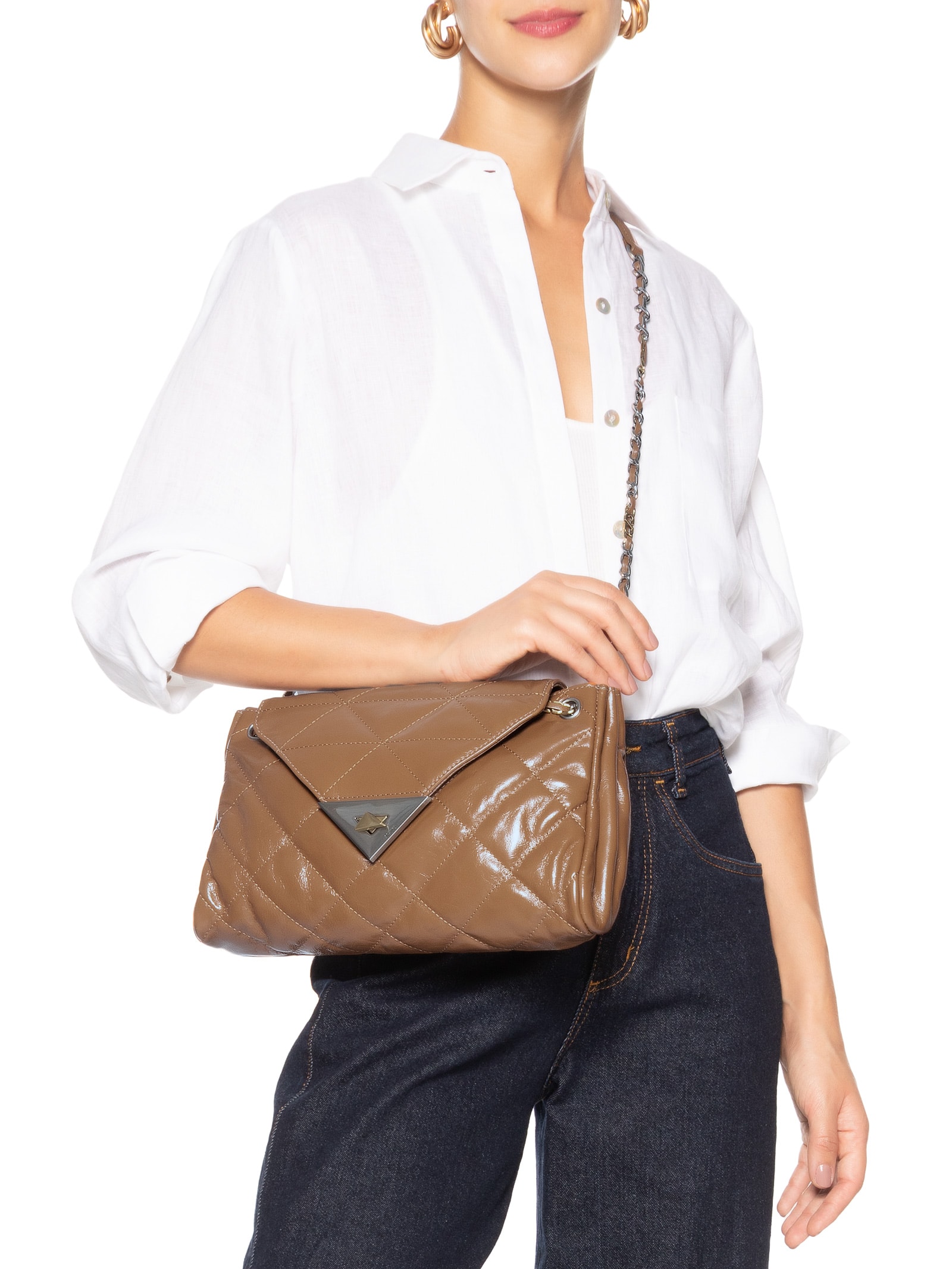 Bolsa Feminina Grande S95 Marrom Schutz