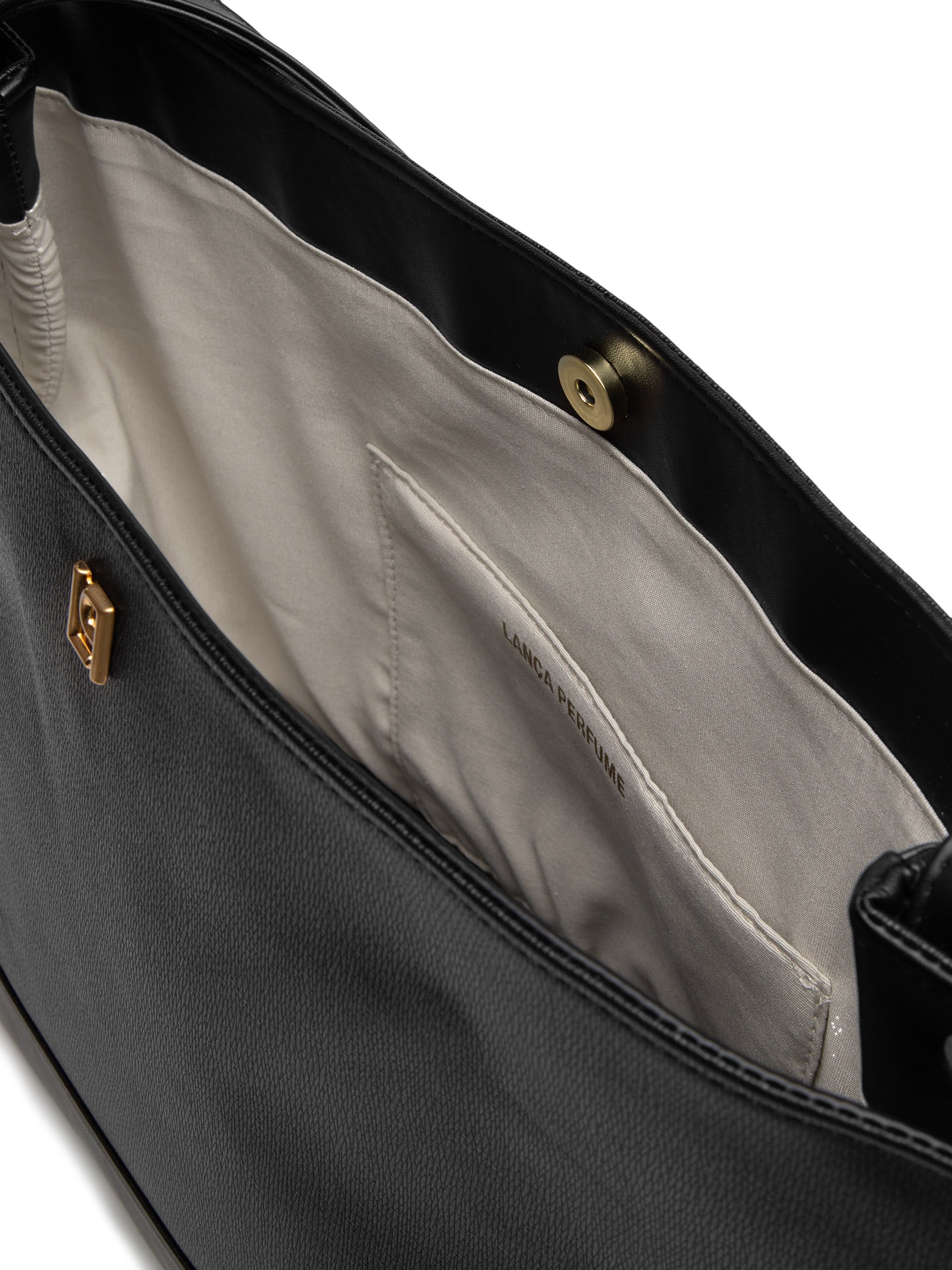 Bolsa Feminina Grande Shopping Com Enfeite Preto Lança Perfume