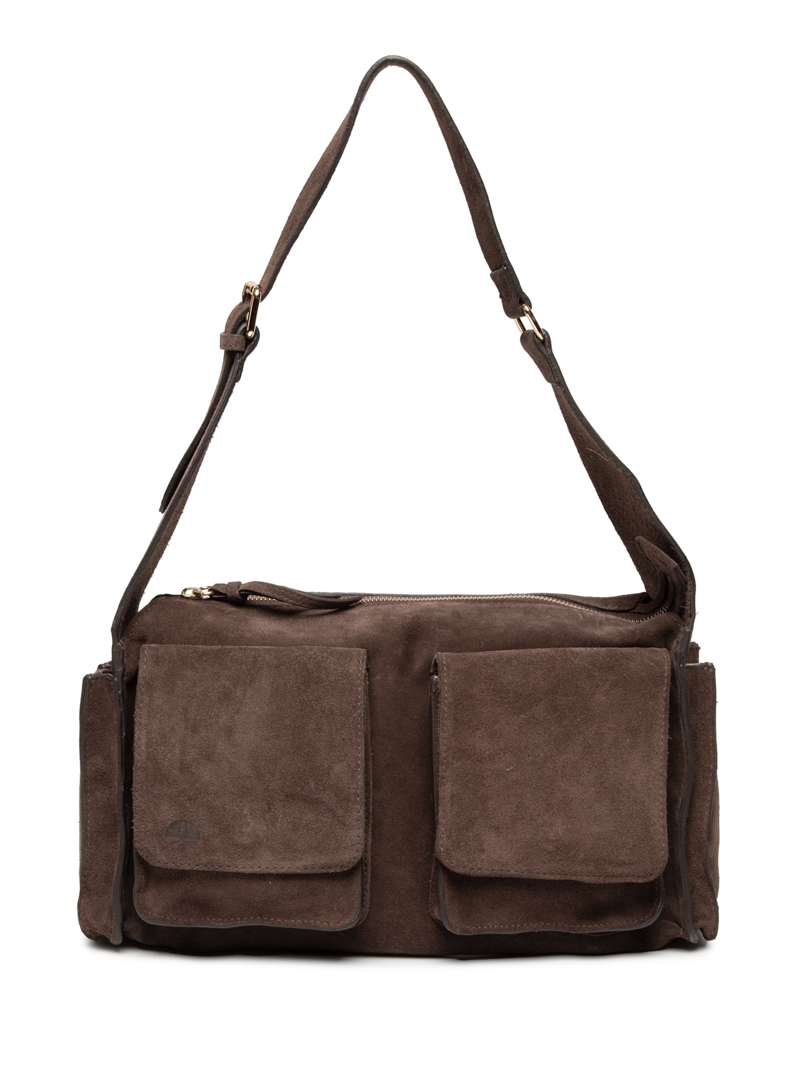 Bolsa Feminina Grande Utilitária em Camurça Marrom Luiza Barcelos