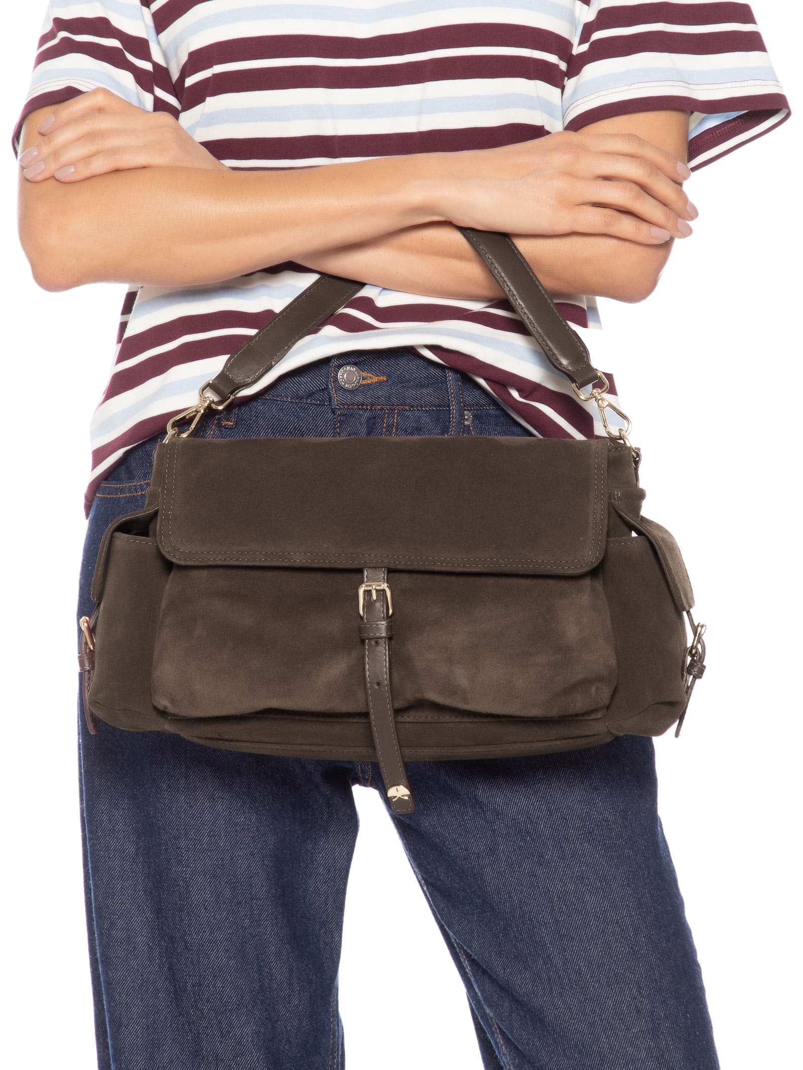 Bolsa Feminina Grande Utilitária Marrom Luiza Barcelos