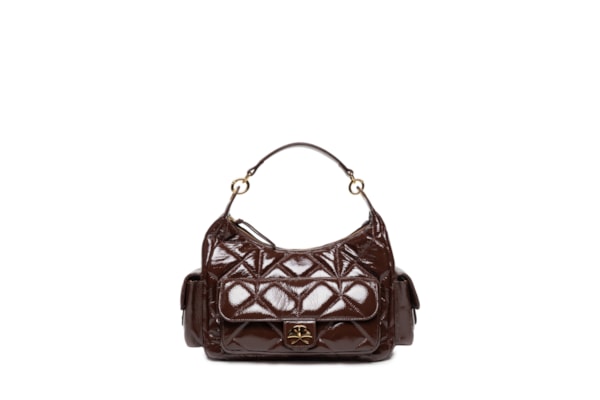 Bolsa Feminina Grande Verniz Show - Marrom