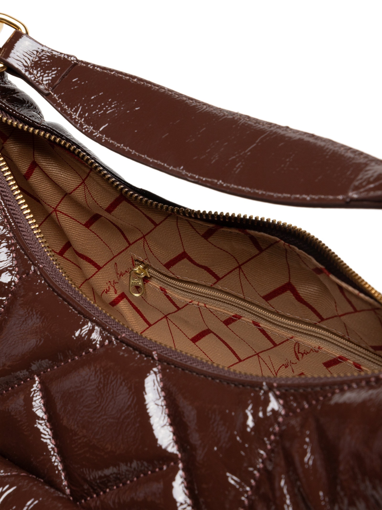 Bolsa Feminina Grande Verniz Show Marrom Luiza Barcelos