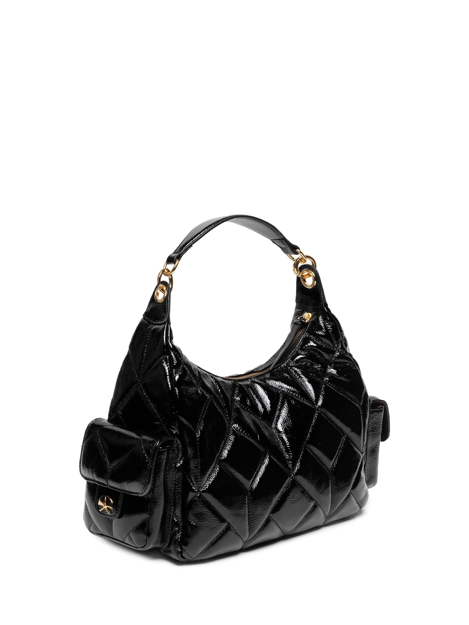 Bolsa Feminina Grande Verniz Show Preto Luiza Barcelos