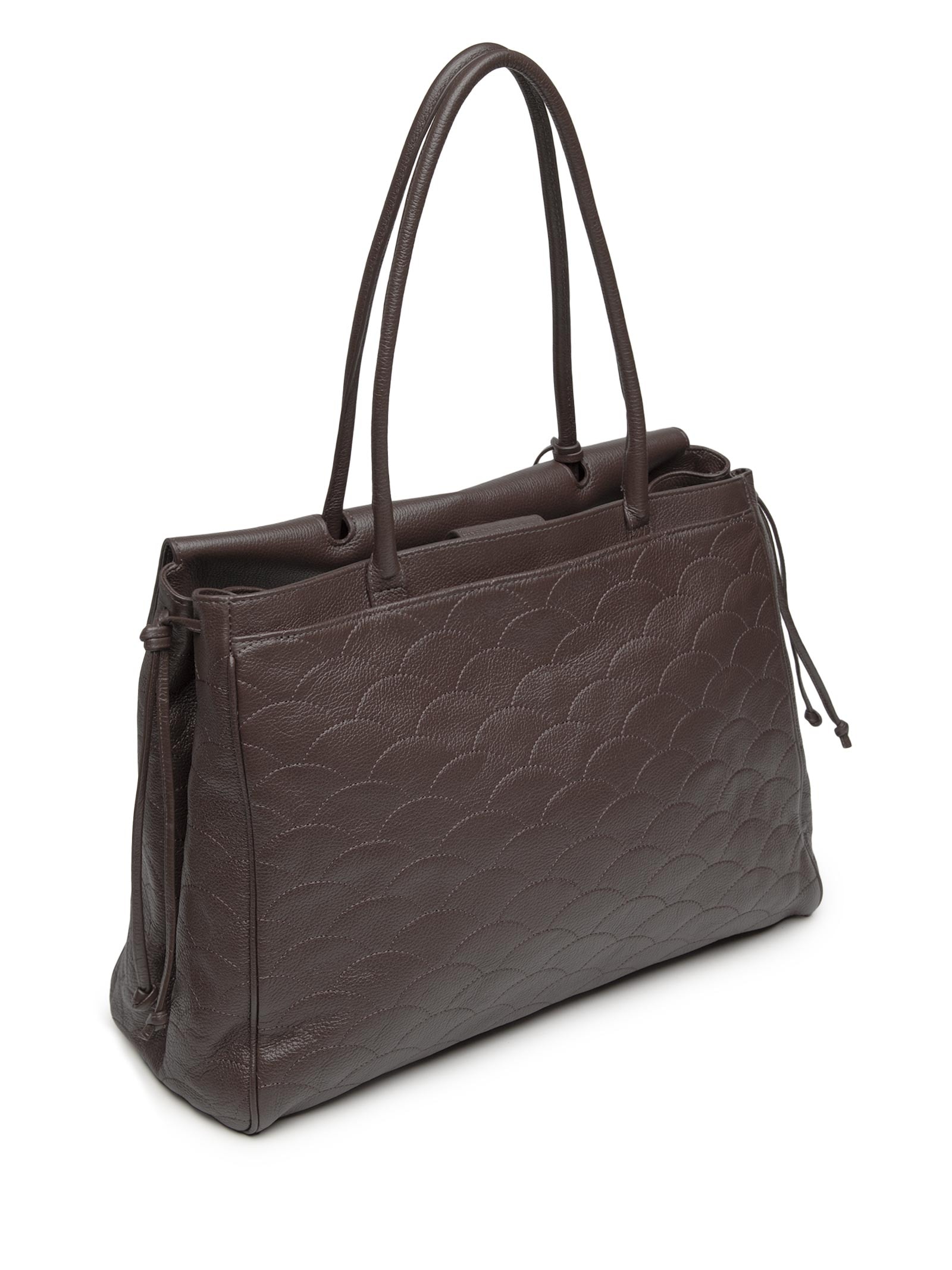 Bolsa Feminina Grande Viena Em Couro – Marrom – Luiza Barcelos Luiza Barcelos