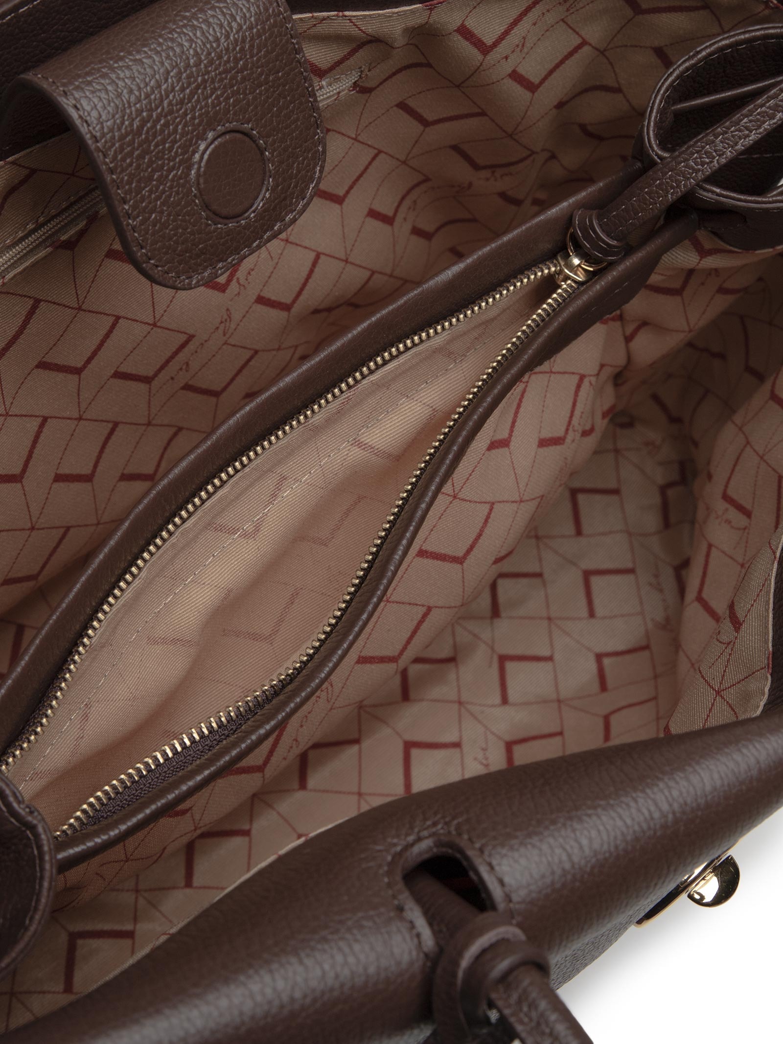 Bolsa Feminina Grande Viena Em Couro – Marrom – Luiza Barcelos Luiza Barcelos
