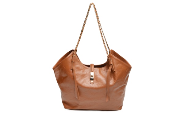 Bolsa Feminina Grease Couro Grande - Marrom