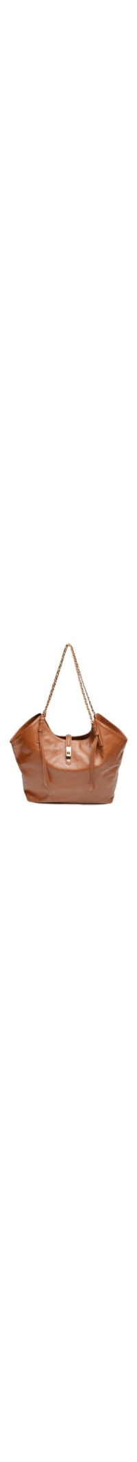 Bolsa Feminina Grease Couro Grande - Marrom