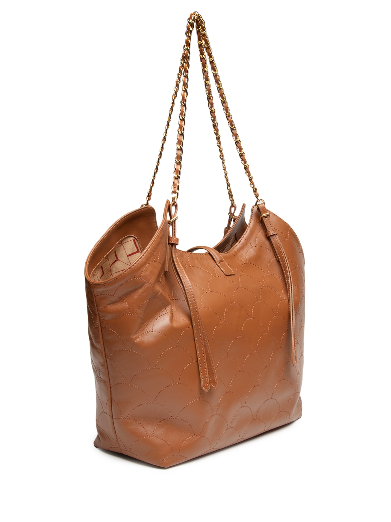 Bolsa Feminina Grease Couro Grande Marrom Luiza Barcelos
