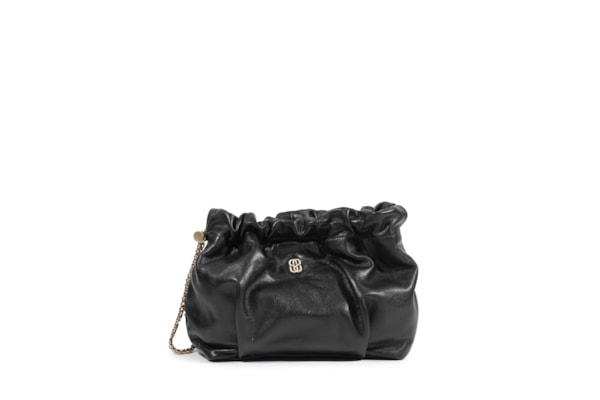 Bolsa Feminina Gwen Pequena Couro - Preto