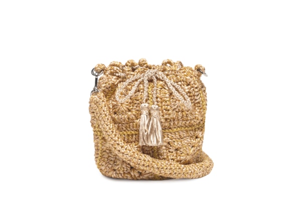 Bolsa Feminina Hexagonal Canto - Bege