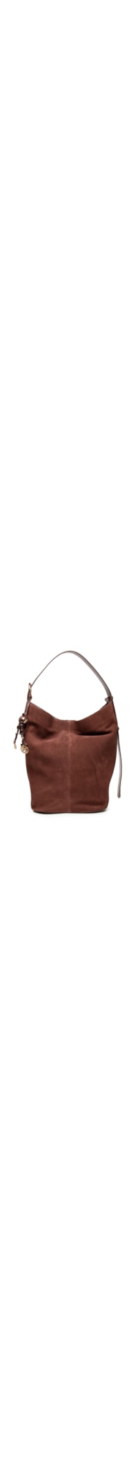 Bolsa Feminina Hobo Acamurçada Grande Bag Charm - Marrom
