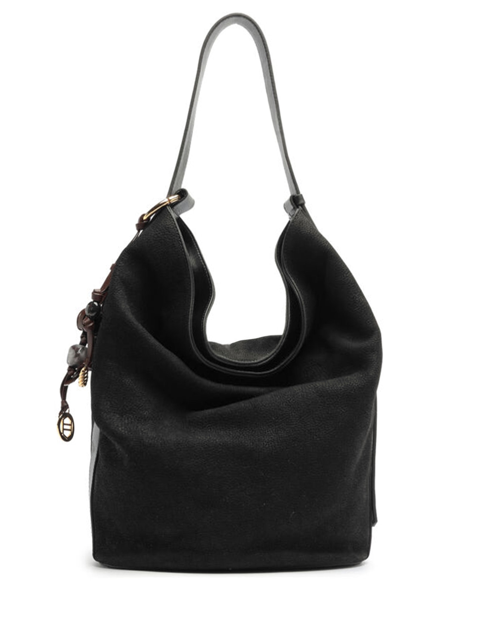 Bolsa Feminina Hobo Acamurçada Grande Bag Charm Preto Arezzo