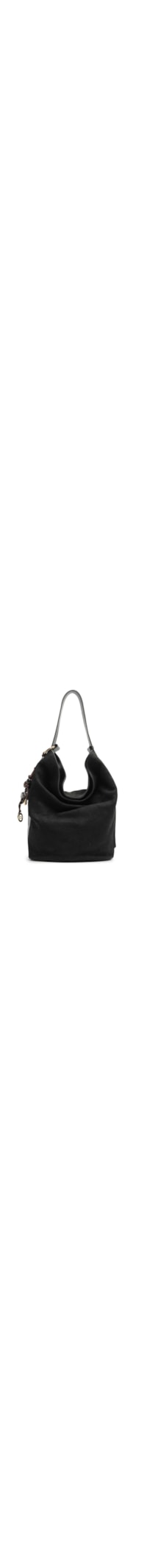 Bolsa Feminina Hobo Acamurçada Grande Bag Charm - Preto