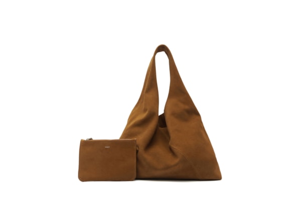 Bolsa Feminina Hobo Acamurçada - Marrom