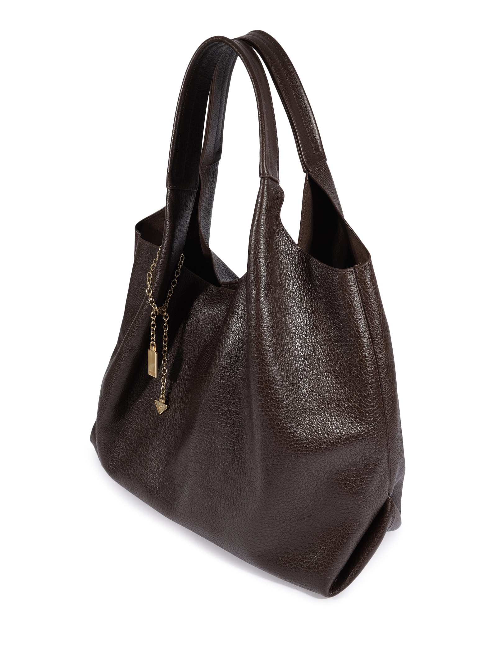 Bolsa Feminina Hobo Agnes Couro Marrom Schutz