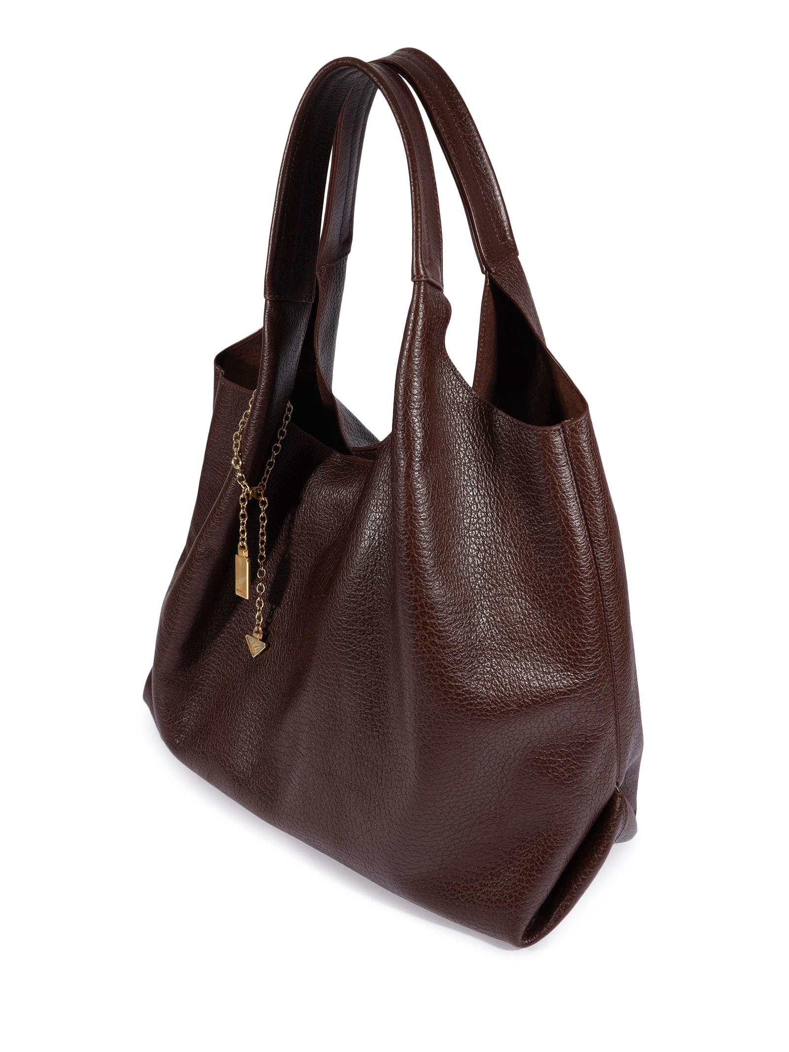 Bolsa Feminina Hobo Agnes Couro Marrom Schutz
