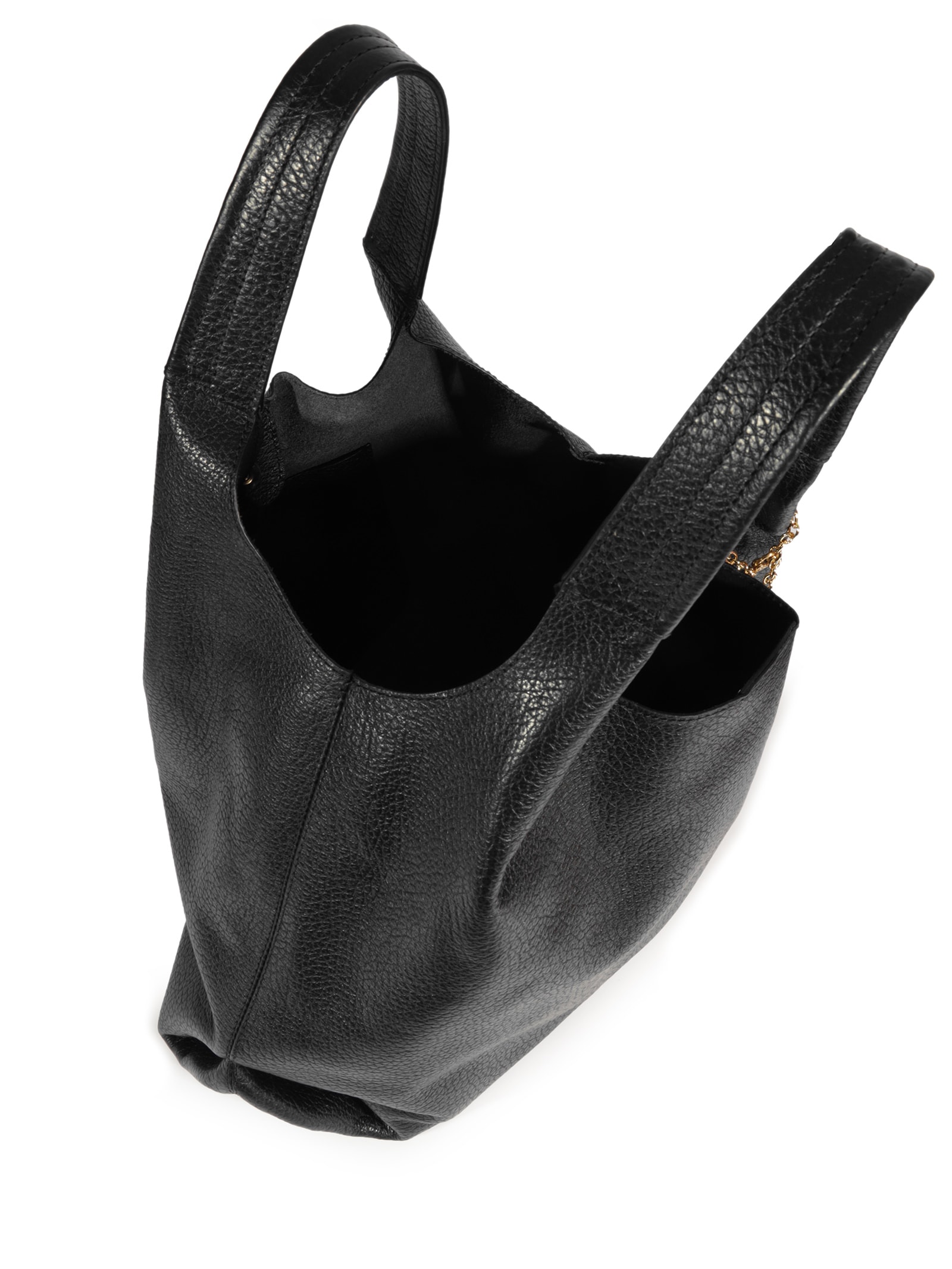 Bolsa Feminina Hobo Agnes Couro Preto Schutz