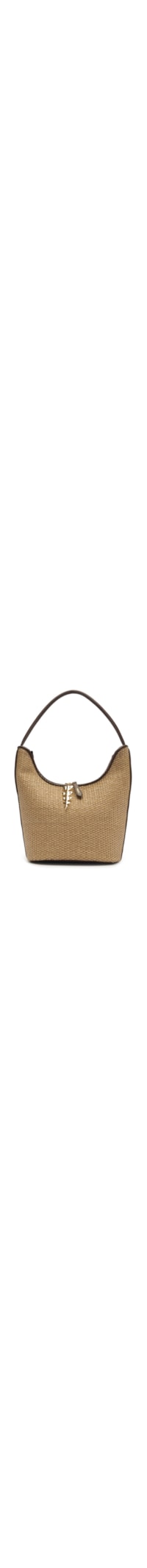 Bolsa Feminina Hobo Bege Palha Grande - Bege