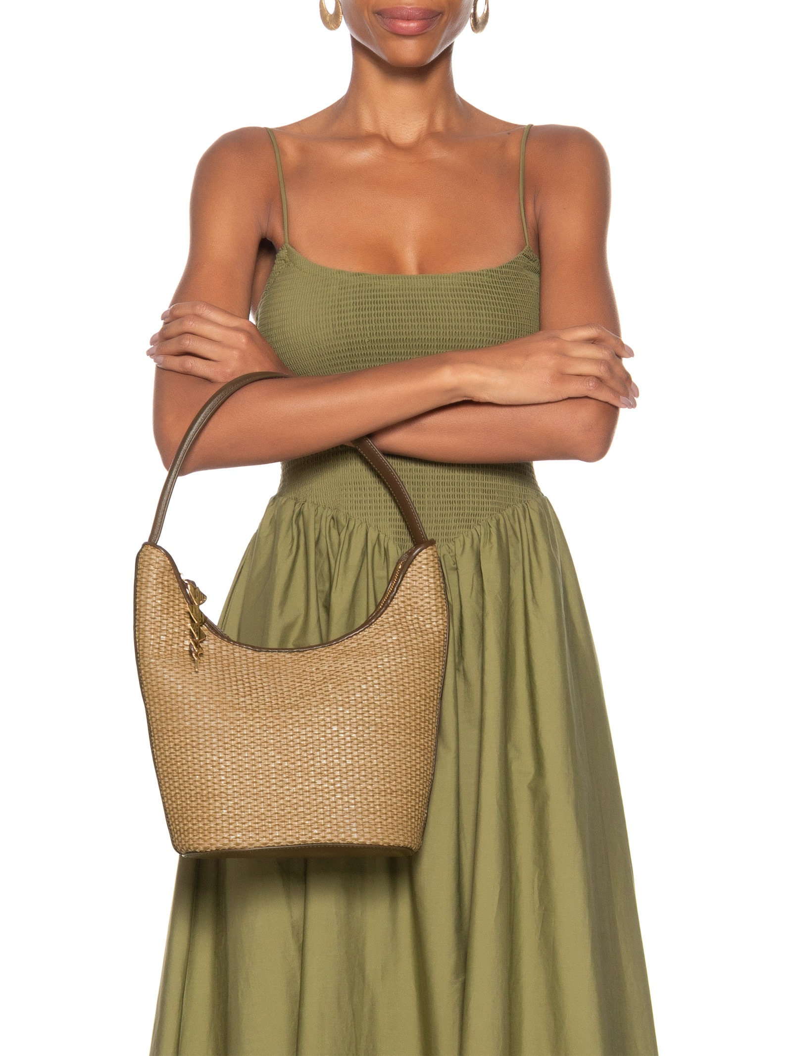 Bolsa Feminina Hobo Bege Palha Grande Bege Arezzo + Lenny Niemeyer