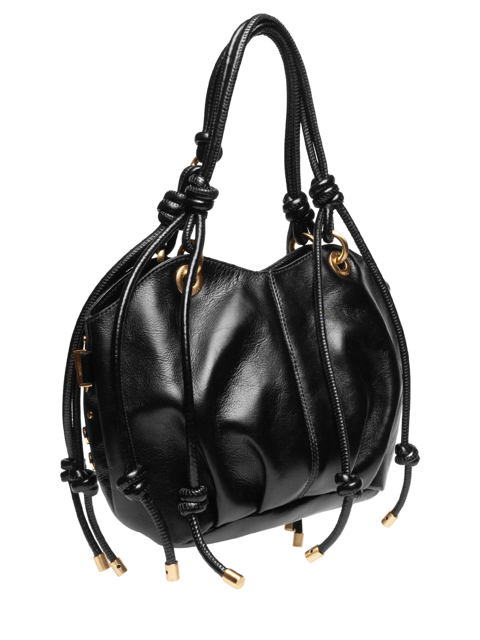 Bolsa Feminina Hobo Berry Pequena Couro Preto Schutz
