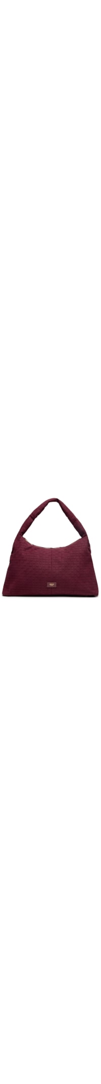 Bolsa Feminina Hobo Camurça Tressê Grande - Vermelho