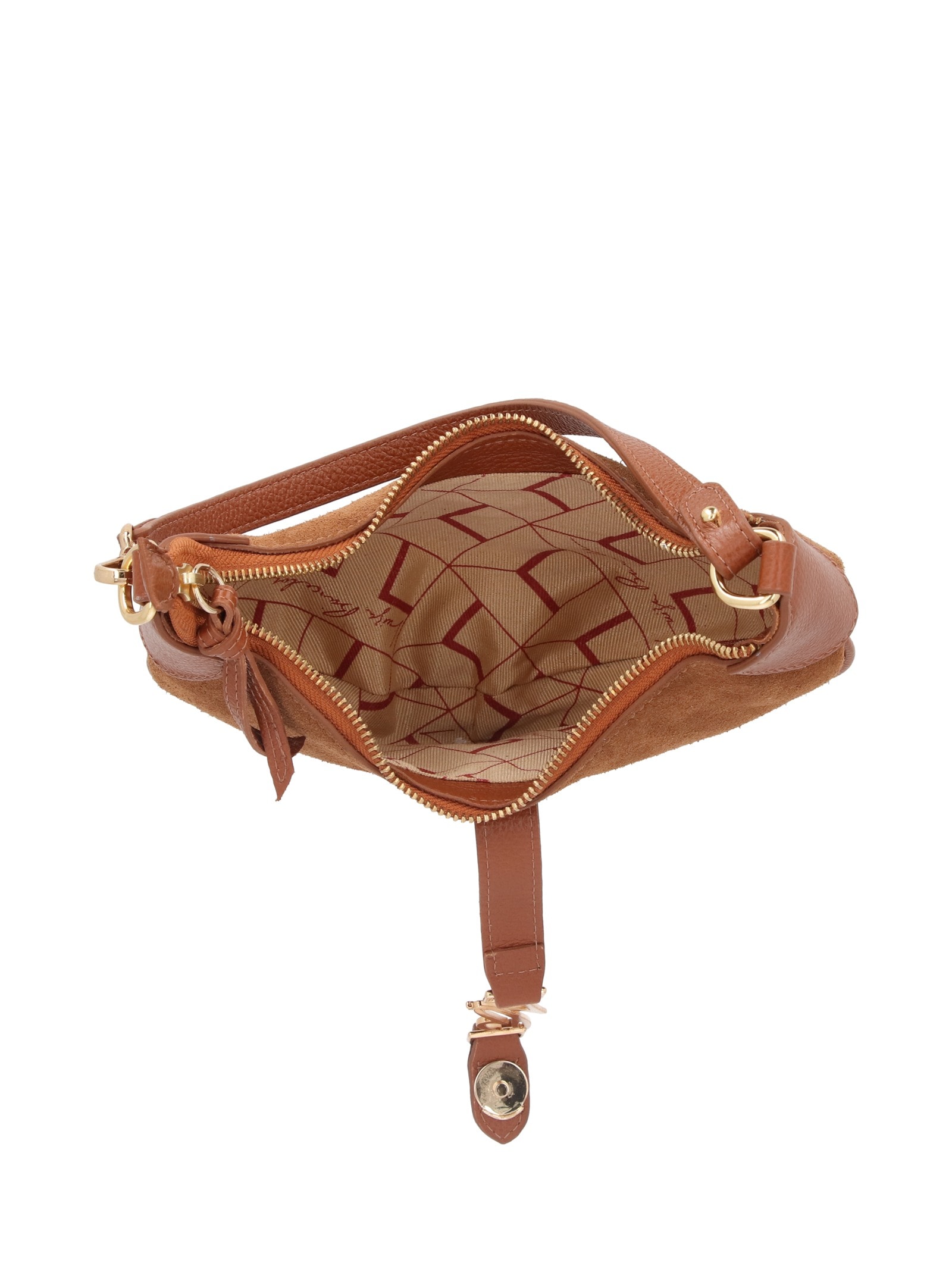 Bolsa Feminina Hobo Camurça Viena Marrom Luiza Barcelos