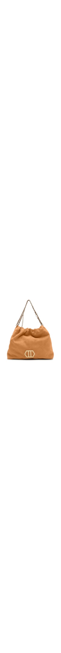 Bolsa Feminina Hobo Couro Acamurçado Esther Grande - Marrom