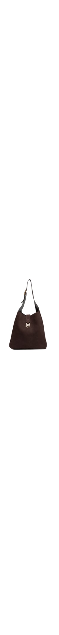 Bolsa Feminina Hobo Couro Acamurçado - Marrom