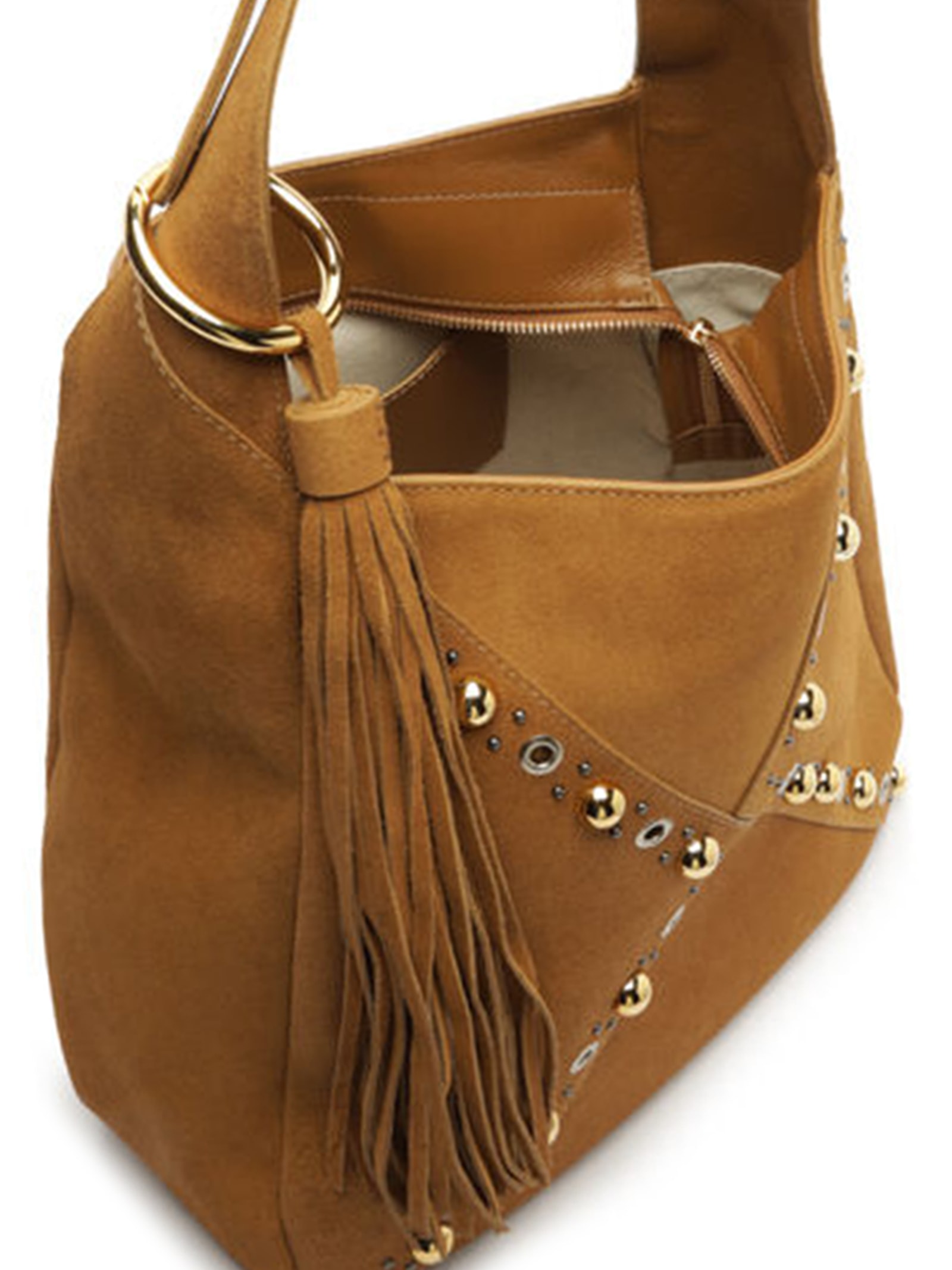 Bolsa Feminina Hobo Couro Becca Grande Marrom Arezzo