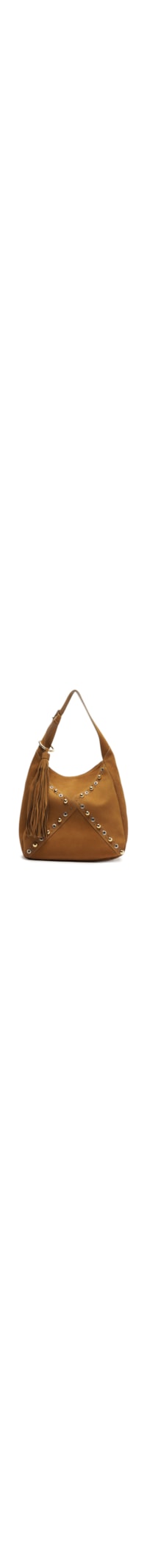 Bolsa Feminina Hobo Couro Becca Grande - Marrom