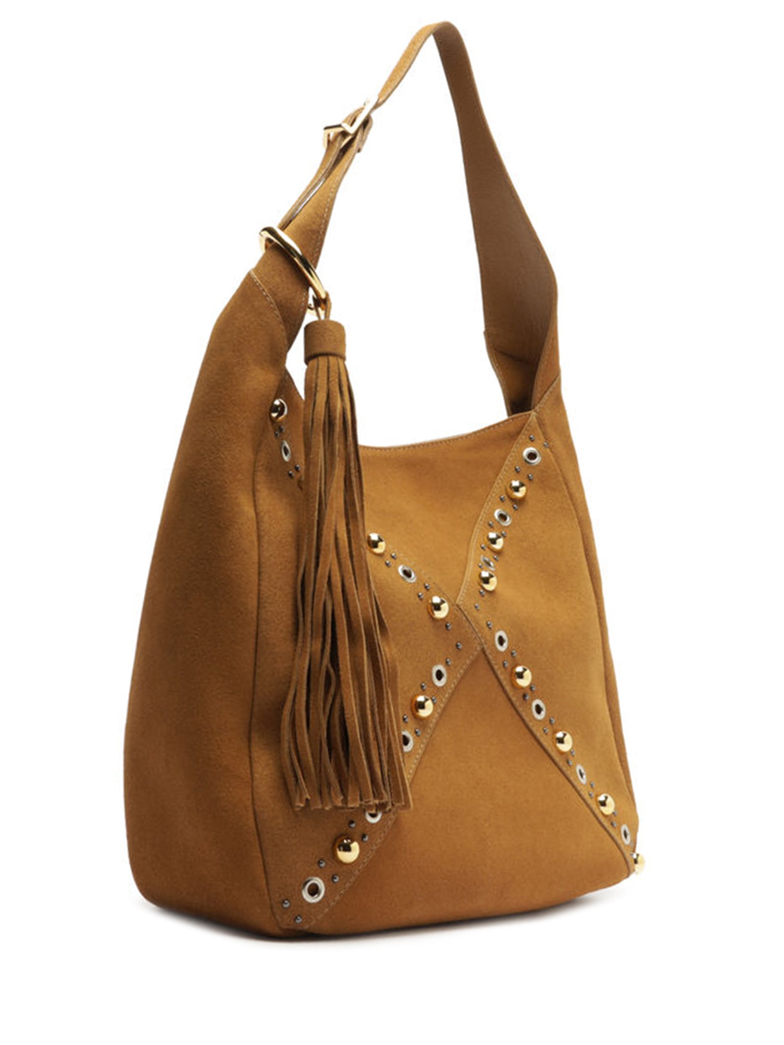 Bolsa Feminina Hobo Couro Becca Grande Marrom Arezzo