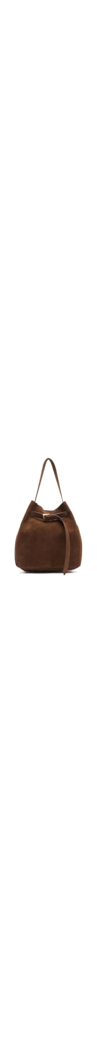 Bolsa Feminina Hobo Couro Grande Fivela - Marrom