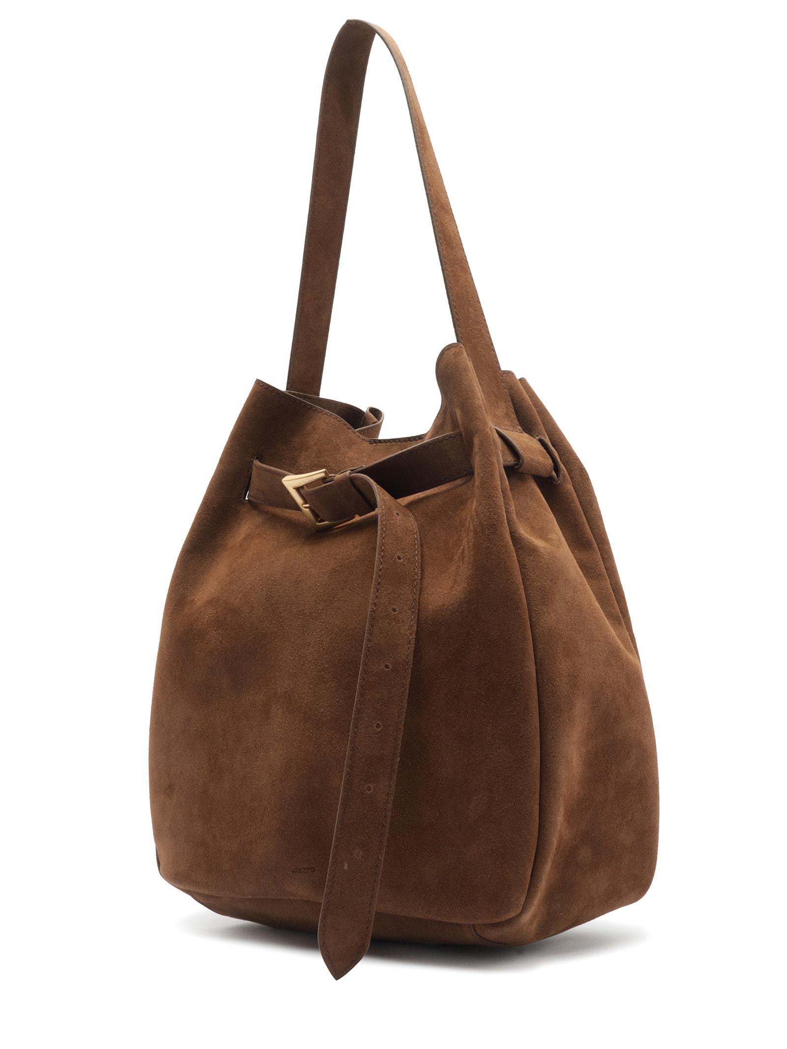Bolsa Feminina Hobo Couro Grande Fivela Marrom Arezzo