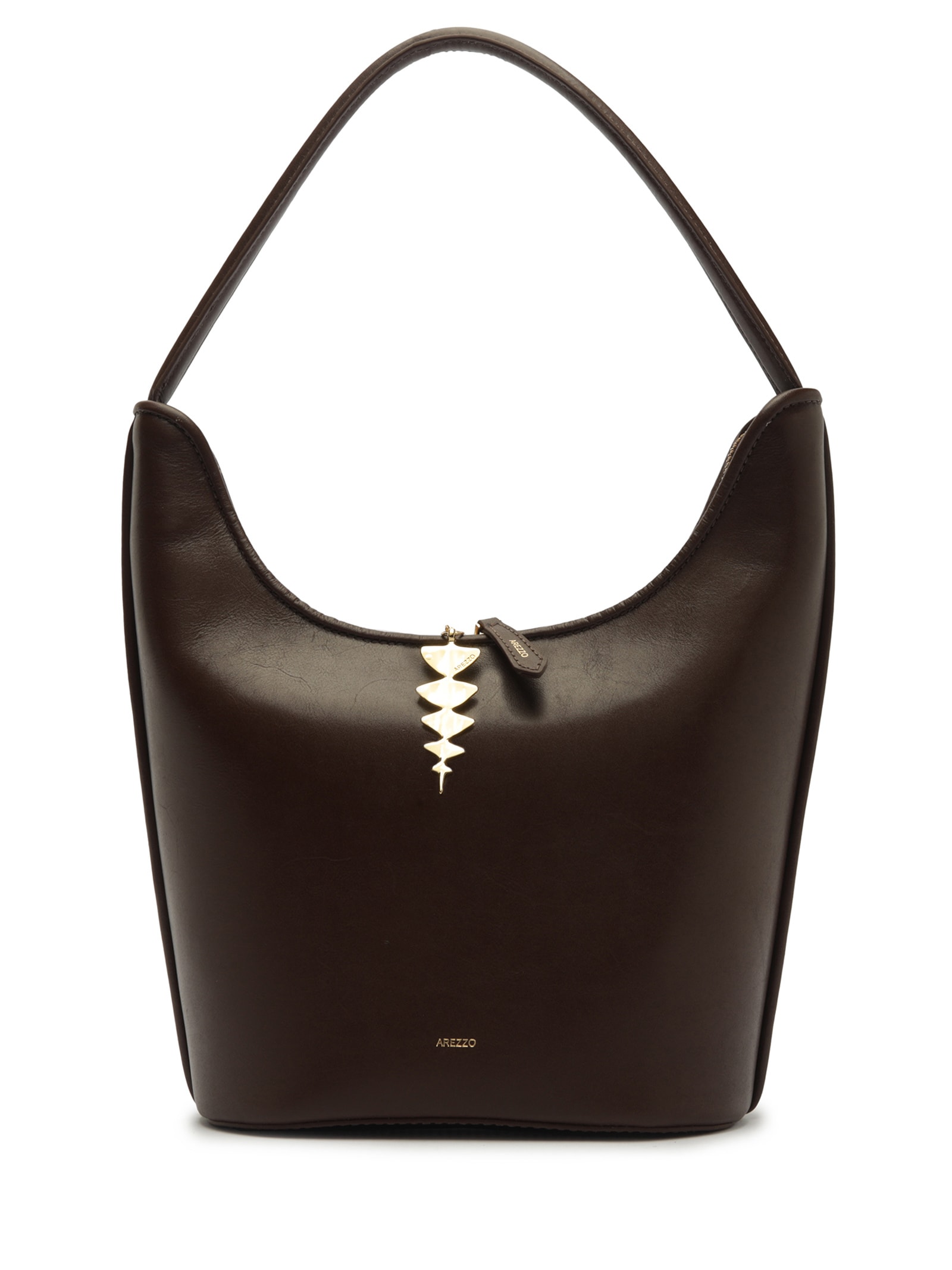 Bolsa Feminina Hobo Couro Grande Marrom Arezzo + Lenny Niemeyer