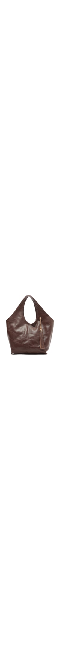Bolsa Feminina Hobo Couro Grande - Marrom